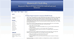 Desktop Screenshot of blogs.blumetech.com